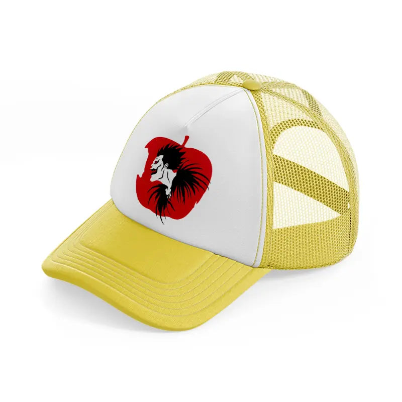 death note apple-yellow-trucker-hat