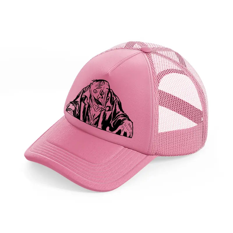 twisted face monster-pink-trucker-hat