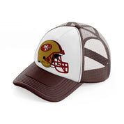 49ers helmet-brown-trucker-hat