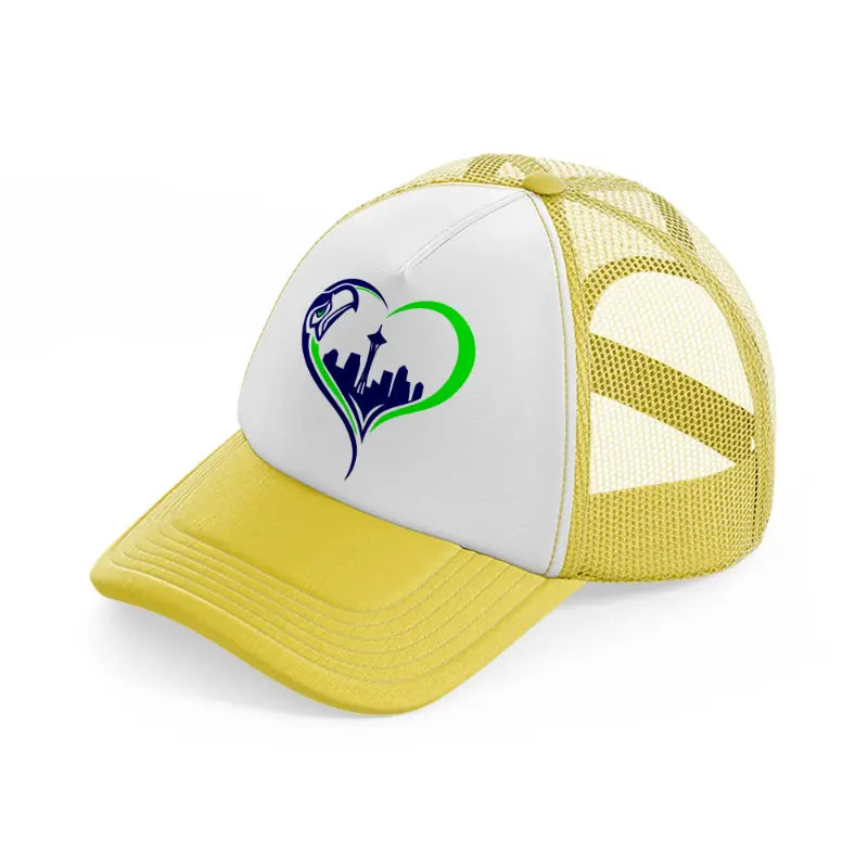 seattle seahawks fan-yellow-trucker-hat