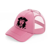 lady pirate-pink-trucker-hat