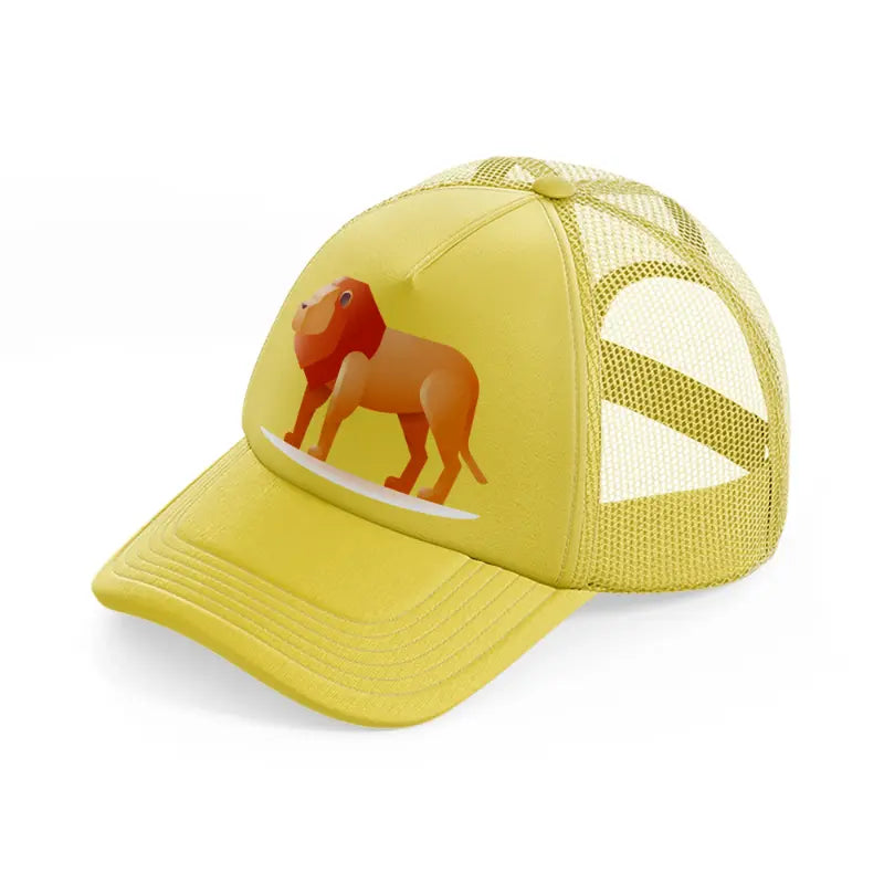 005 lion gold trucker hat