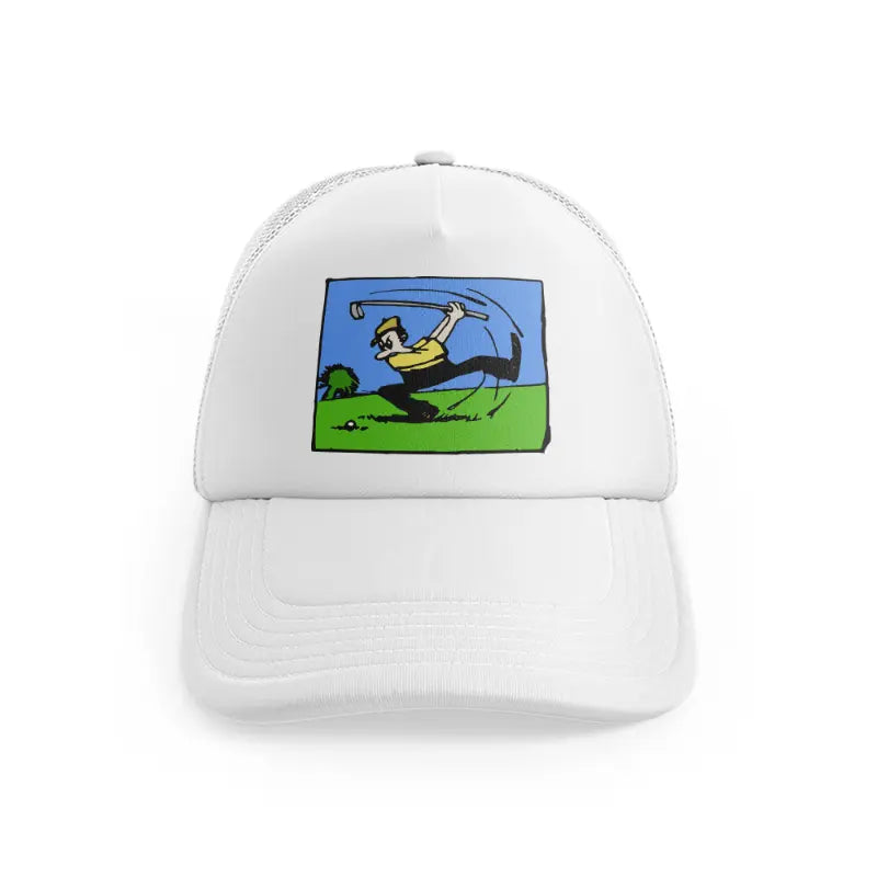 Cartoon Golferwhitefront view