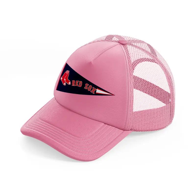 boston red sox flag-pink-trucker-hat