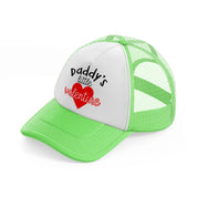 daddy's little valentine-lime-green-trucker-hat