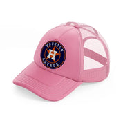 houston astros blue badge-pink-trucker-hat