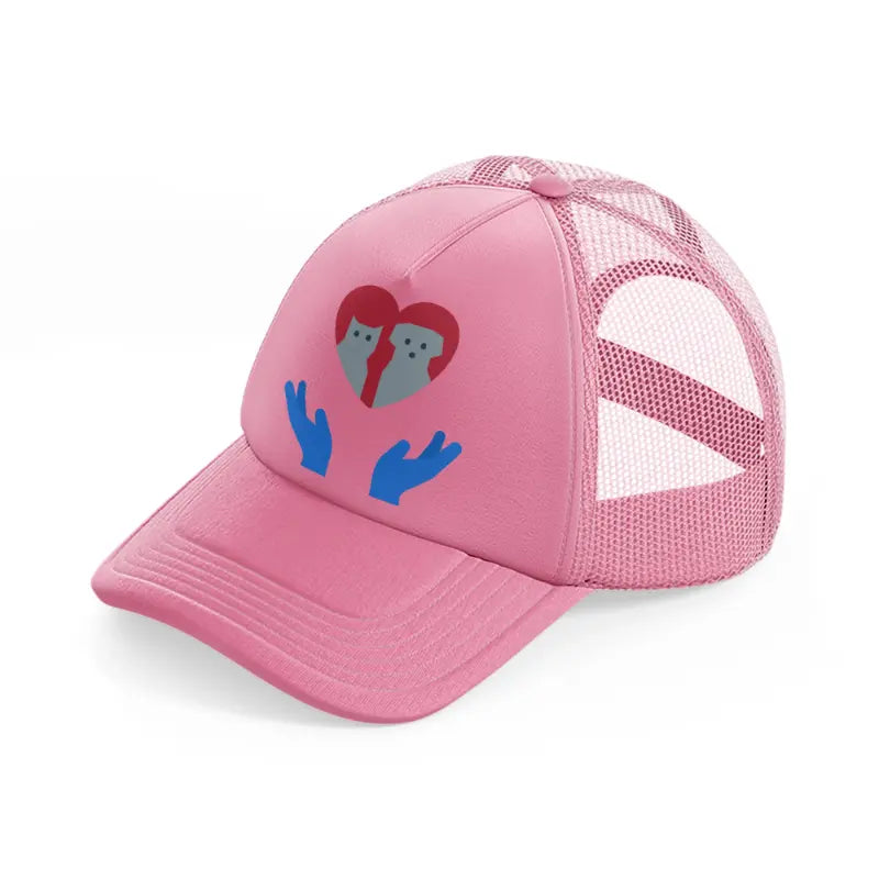 pet care pink trucker hat