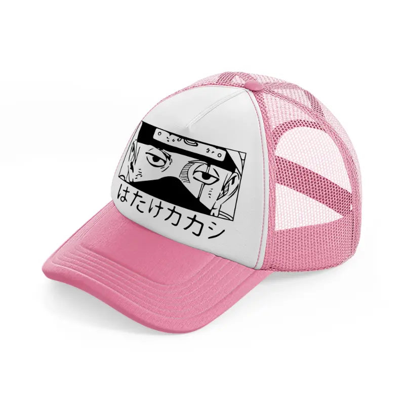 kakashi hatake-pink-and-white-trucker-hat