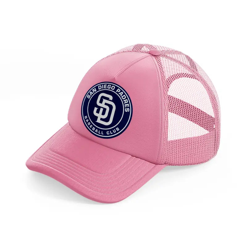 san diego padres club badge-pink-trucker-hat