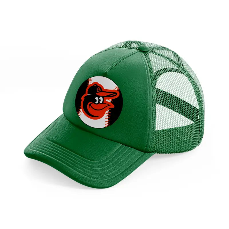 baltimore orioles baseball ball green trucker hat