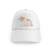 032 hamster white trucker hat