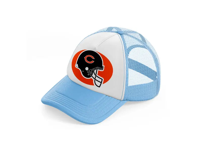 chicago bears helmet-sky-blue-trucker-hat