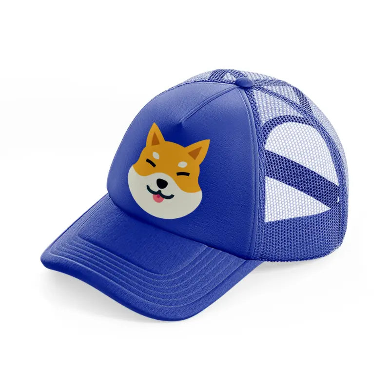 028-shiba inu-blue-trucker-hat