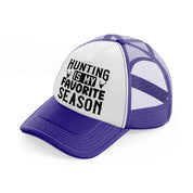 hunting is my favorite season deer-purple-trucker-hat