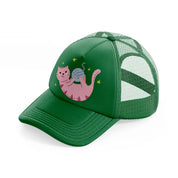 020 yarn ball green trucker hat