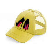 pair of stilettos-gold-trucker-hat