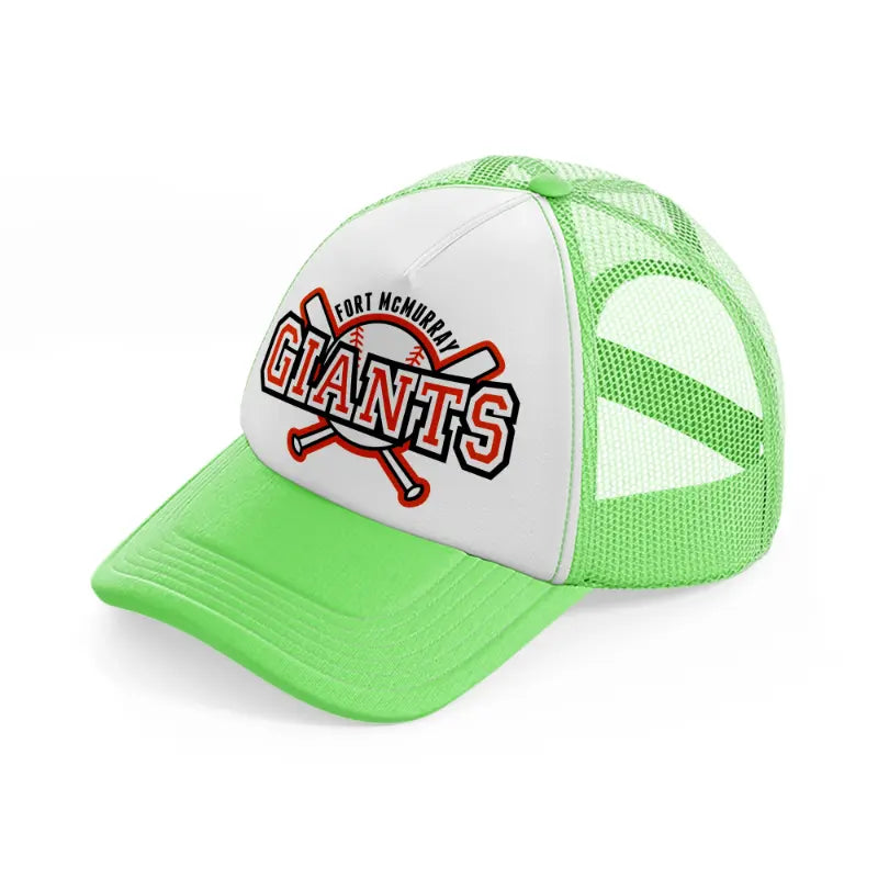 fort mcmurray giants lime green trucker hat