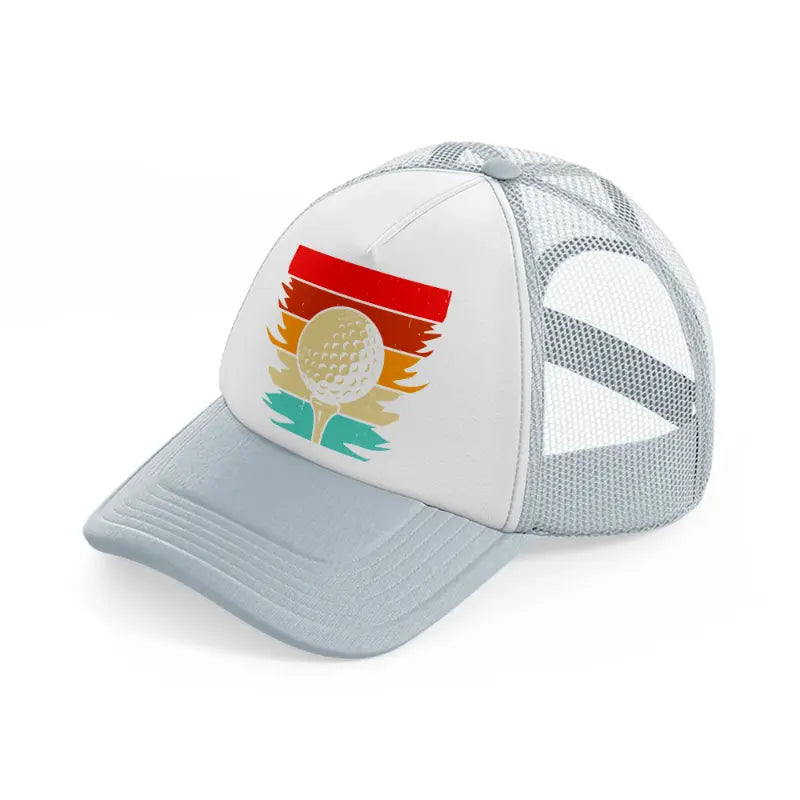 golf ball multicolor-grey-trucker-hat