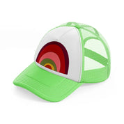 groovy shapes 08 lime green trucker hat