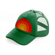 sunset abstract green trucker hat