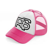 rs neon pink trucker hat