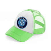 tampa bay rays badge-lime-green-trucker-hat