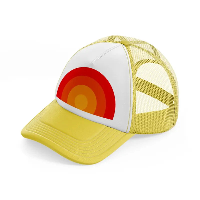 sunset abstract yellow trucker hat