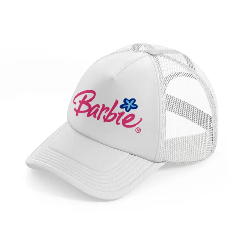 barbie logo flower-white-trucker-hat