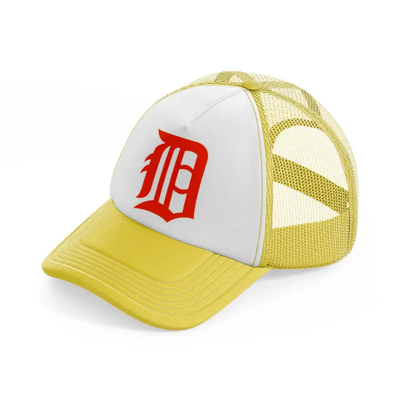detroit tigers orange letter-yellow-trucker-hat