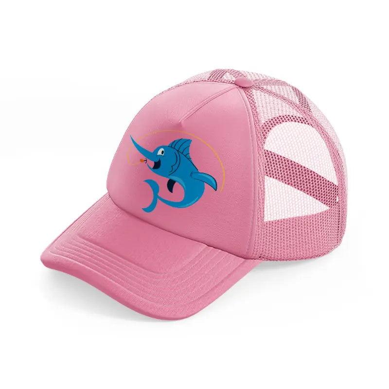 fishing fish-pink-trucker-hat