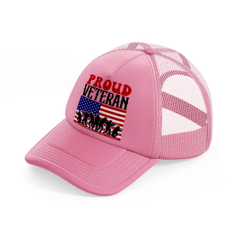 proud veteran-01-pink-trucker-hat