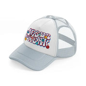 omjesusfreak grey trucker hat