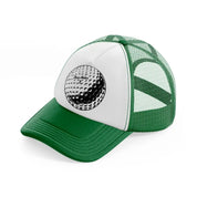 golf ball b&w-green-and-white-trucker-hat
