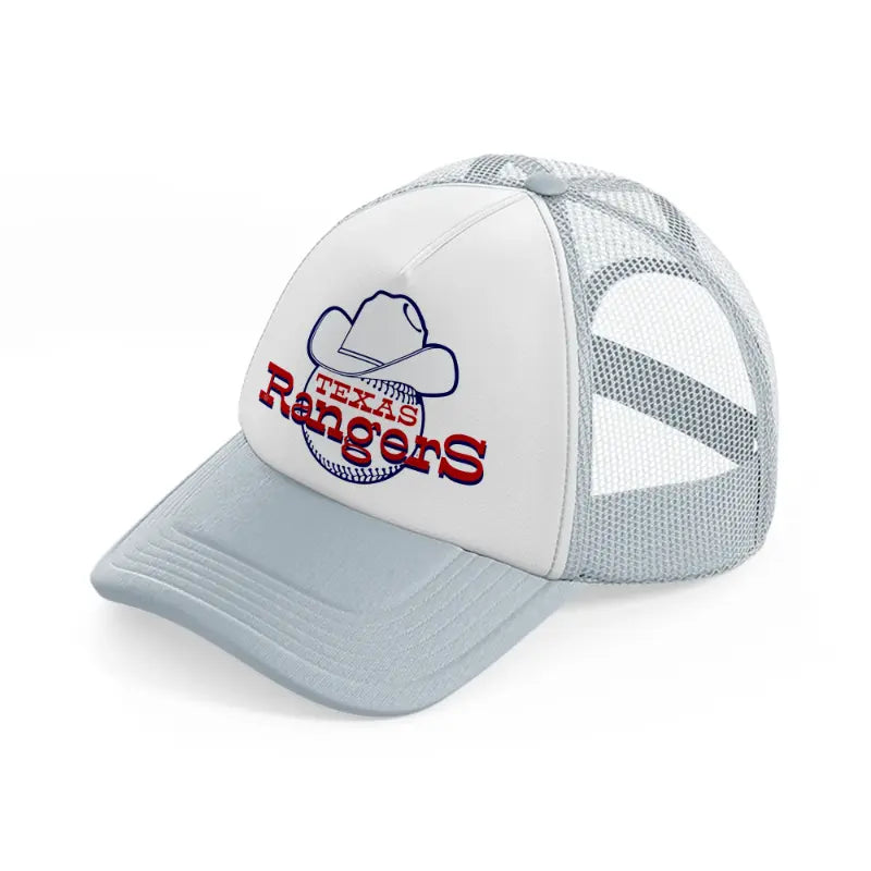 texas rangers fan grey trucker hat