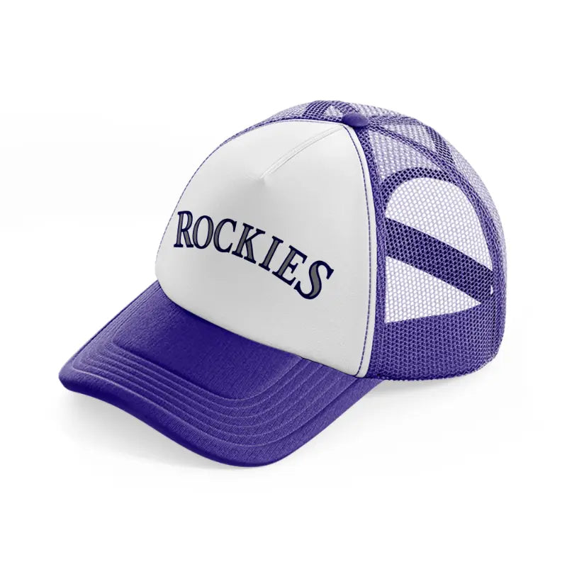 rockies purple trucker hat