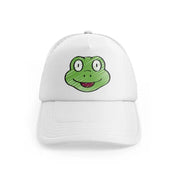 038 frog white trucker hat