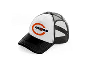 chicago bears logo-black-and-white-trucker-hat