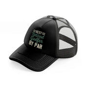 best retired golfer by par grey-black-trucker-hat