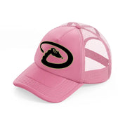arizona diamondbacks minimalist-pink-trucker-hat