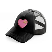 fixed heart black trucker hat