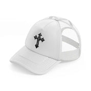 cross white trucker hat