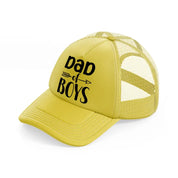 dad of boys-gold-trucker-hat