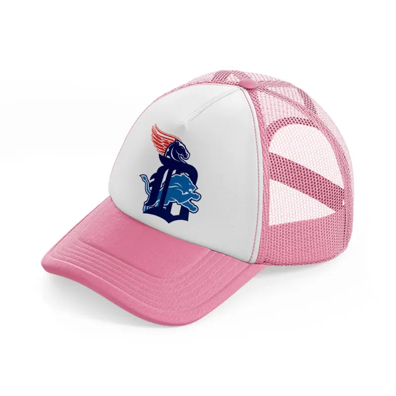 detroit tigers competition pink and white trucker hat