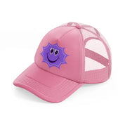 lavender smiley star-pink-trucker-hat