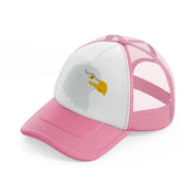 eagle (2) pink and white trucker hat