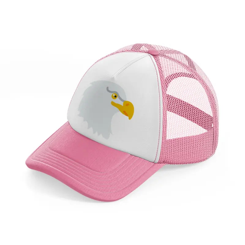eagle (2)-pink-and-white-trucker-hat