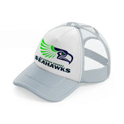 galveston county seahawks-grey-trucker-hat