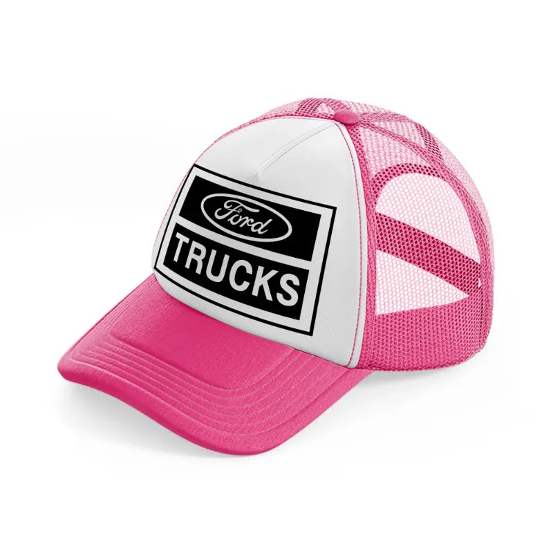 ford trucks-neon-pink-trucker-hat