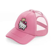hello kitty teddy-pink-trucker-hat
