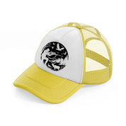 hunter figure-yellow-trucker-hat